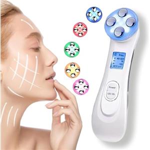 AILEDA Elettrico Massaggiatore Viso,il Lifting e il Rassodamento Della Pelle Cadente,Ultrasuoni Terapia LED Radiofrequenza Viso e Corpo Massaggiatore Viso Antirughe,Della Pelle Cura del Quotidiana