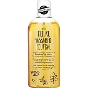 EIS Olio per massaggi Delux Neutro | Massaggi rilassanti | adatto a coppie | Olio per il corpo riscaldante per il rilassamento muscolare | Lubrificante intimo liquido | Aroma neutro | 250 ml