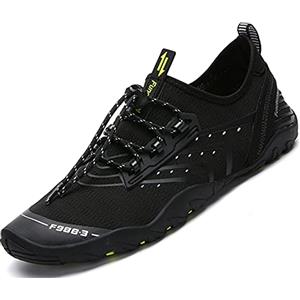 SAGUARO Scarpe da Scoglio Uomo Scarpette da Scoglio Donna Scarpe Mare Antiscivolo Scarpette Mare Scarpe Acqua Asciugatura Rapida Scarpe per Spiaggia Immersione Surf St.4 Nero Gr.40 EU