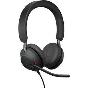 Jabra Evolve2 40 SE Cuffie stereo cablate con cancellazione del rumore, microfono e cavo USB-C/A - Certificazione MS Teams, compatibile con tutte le altre piattaforme - Nero