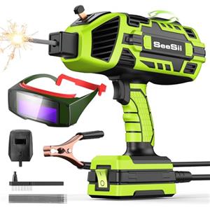 Seesii 220 V Saldatrice a Elettrodo - FA202G Saldatore ARC 6 Regolazione Corrente Variabile, Saldatore Inverter IGBT per Aste di Filo 2,4-3,2 mm Kit Saldatore Elettrico
