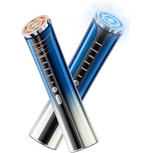 TIUUBT Massaggiatore Viso Elettrico con Funzione Raffreddamento, Radiofrequenza e EMS, Dispositivo di Bellezza per Cura del Viso a Casa con Design Gua Sha (blu)