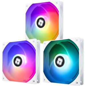 Thermalright TL-C12CW-S X3 - Ventola per CPU da 120 mm, colore bianco, ventola per computer PWM Silent con cuscinetto S-FDB incluso, fino a 1550 RPM (3 pezzi)