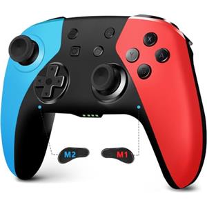 AceGamer Controller per Switch per Switch/Switch 2/OLED/Lite/PC, Wireless Pro Controller per Joystick con funzione sveglia con un solo tasto/doppia vibrazione/Pulsante Programmabile/Joystick di Hall