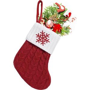 BNOYONERAS Calza di Natale, Calze di Natale Realizzate a Maglia da Appendere, Stivale Porta Regali Natale, Calze Befana da Riempire, Calze Natalizie da Appendere, Calza Natale Calza da Riempire