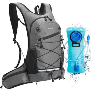 TEUEN 10L Zaino Idratazione con Vescica 2L, Zainetto Running Leggero Donna Uomo Zaino con Sacca Idrica per Corsa MTB Ciclismo Maratona Trekking Trail