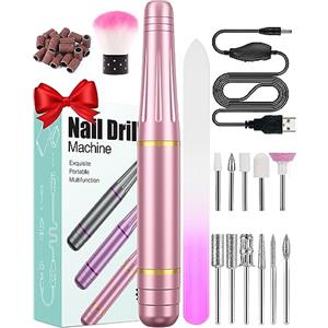 BICKON Fresa per Unghie Professionale, BICKON Manicure Elettrico e Pedicure Set con 11 Punte, 0~20000 RPM Velocità Regolabile, Sicuro e Silenzioso Fresa Unghie in Gel/Semipermanente per Casa e Salone Usare