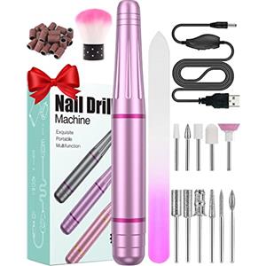 BICKON Fresa per Unghie Professionale, BICKON Manicure Elettrico e Pedicure Set con 11 Punte, 0~20000 RPM Velocità Regolabile, Sicuro e Silenzioso Fresa Unghie in Gel/Semipermanente per Casa e Salone Usare