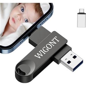 WIGONT 64 GB Chiavetta USB per lphone Pendrive, Pendrive Compatibile con i0S, Tipo C, Porta USB.Con Adattatore di Tipo C Separato. Chiavetta per lphone Storage Esterno per Salvare più Foto e Video.