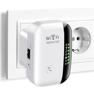 Flintronic Ripetitore WiFi Potente, 2025 Più Recente WLAN Ripetitore WiFi Extender, Amplificatore di Segnale Wifi, Amplificatore Internet con Porta Ethernet, Spina UE(Supporta router 2.4G)