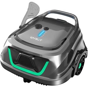 WYBOT A1 Robot Piscina Fuori Terra Intelligente, 120 Minuti Autonomia, Sistema Doppia Turbina, 100㎡ per Famiglie, Esperto Pulizia Fondo Piscina, Verde Grigio Chiaro