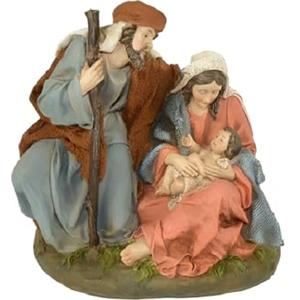 COSE DA CASA Natività sacra famiglia per presepe statua di natale decorazioni addobbi idea regalo cm 15 resina ornamento casa in blocco