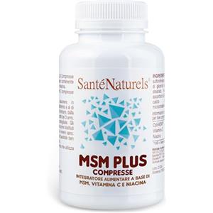 SANTE' NATURELS MSM Plus ● Metilsulfonilmetano (Zolfo Alimentare) Puro 99,9% ● 100 Compresse ● Supporto per Articolazioni, Ossa, Unghie, Muscoli e Capelli