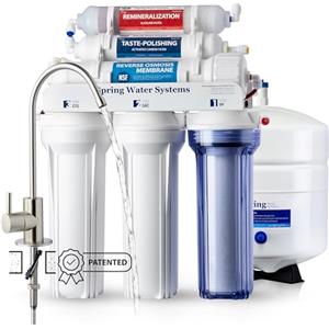 iSpring RCC7AK Depuratore Acqua Osmosis Inversa, Certificado NSF58, 6 Stadi 75GPD Depuratore Acqua Domestico Sottolavello, Rimineralizzazione Alcalina pH+, Filtro Acqua per Acqua Potabile
