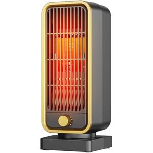 DDHTSAL Stufetta Elettrica Basso Consumo - 900W PTC Termoventilatore, 3 Modalità, Silenzioso 45dB, Protezione da Surriscaldamento/Ribaltamento, Basso Rumore, Portatile,Casa