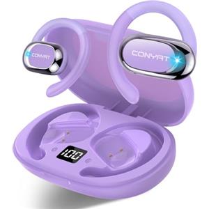 Conyat AI Cuffie Traduzione, Bluetooth 5.4 Auricolari traduttori in Tempo reale con 164 Lingue, 58Ore Open-Ear Cuffie Traduttore Simultaneo Vocale con 7 Modalità per Viaggi, Affari, Viola