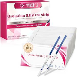 nailpretty 50 Strisce per Test di Ovulazione,Kit Monitoraggio Fertilità Donna, Rilevazione dell'LH per Identificare, Alta sensibilità,Facile da Usare con Risultati Chiari,Per uso femminile in casa