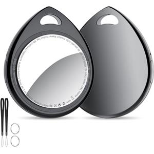 QCOQ® Locator Tags 2 Pezzi, Smart Tracker Bluetooth Compatibile con Apple Dov'è App (solo iOS), Localizzatore Chiavi fino a 100dB con Batteria Sostituibile per Chiavi/Bagagli/Valigie/Portafogli