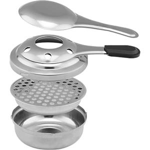 Générique Mini bruciatore di alcole in acciaio, bruciatore per fonduta portatile per fonduta, mini per bruciatore di alscool, riscaldatore per alimenti, picnic