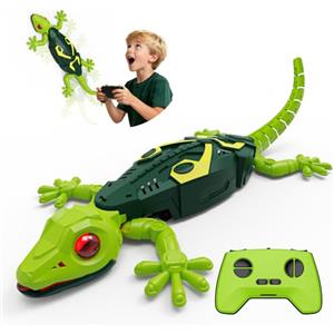Yidoroye Macchina Arrampicata Geco Telecomandata, Giocattolo Lucertola Robotica Realistica, Adatto a Bambini dai 3 agli 8 Anni, Può Arrampicarsi sui Muri, Design Camaleonte, Regalo di Natale