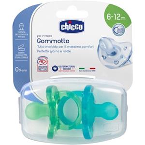 Chicco - Succhietto Gommotto Physio Soft in Silicone 2pz, 6-12m Bimbo