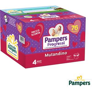 Pampers - Progressi Mutandino Quadripack Taglia 4 Maxi 76pz