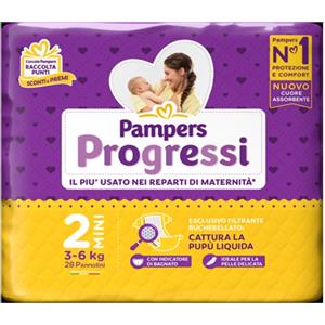 Pampers - Pannolini Progressi Pacco Singolo Taglia 2 Mini 28pz