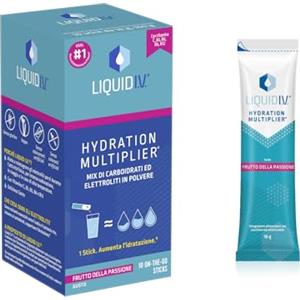 Liquid I.V., Integratore con Elettroliti per Idratazione Rapida*, Vitamine C B3 B5 B6 B12 per l'Energia, Gusto Passion Fruit, 10 stick