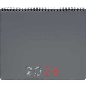 Finocam - Agenda Planner + Appunti Layout Mensile 2026 Layout Mensile + appunti Gennaio 2026 - Dicembre 2026 12 mesi Grigio Internazionale, Medio - 250x200 mm