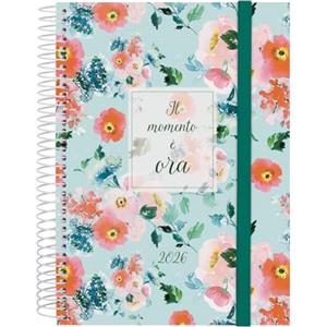 Finocam - Agenda Spirale 2026 1 Giorno per Pagina | Gennaio - Dicembre 12 mesi | Agenda Annuale 2026 | Copertura in polipropilene Spirale Design Collection - Ora - Italiano, Giornaliera