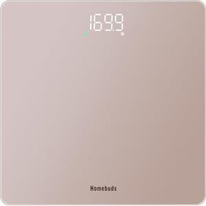 Homebuds Bilancia Pesapersone, Alta Precisione Assicurato dalla fabbrica professionale di Bilancia Pesapersone Digitale dal 2001, LED bianco brillante e Step On, 3*AAA incluse, 400lb/182kg, oro rosa
