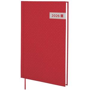 Finocam - Agenda 2026 Settimana Layout Verticale | Gennaio - Dicembre 12 mesi | Agenda Annuale 2026 con nastro in tessuto | Copertina Rigida Porto - Rosso - Internazionale, Settimanale Verticale