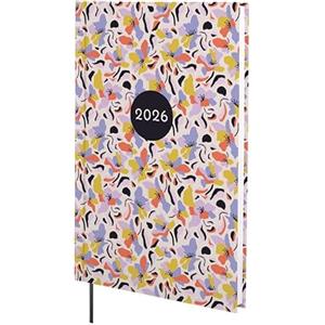 Finocam - Agenda 2026 Settimana Layout Verticale | Gennaio - Dicembre 12 mesi | Agenda Annuale 2026 con elastico e nastro in tessuto | Copertina Rigida Porto Design - Malva - Internazionale