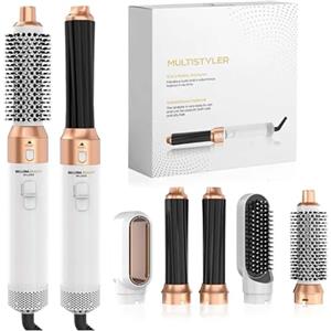 Generico 2026 Bellora Beauty Milano MultiStyler 5 in 1, Spazzola Asciugacapelli Rotante Lisciante for Capelli, Air Styler Set for Capelli Ricci, Lisciante, Asciugare