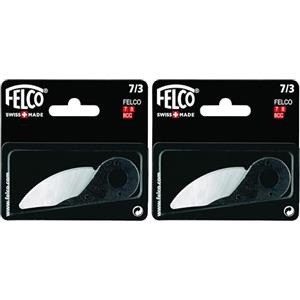 FELCO Lame di ricambio per cesoie da giardino 7 + 8 (Lama di ricambio per cesoie da potatura e cesoie bypass) 44262 (Confezione da 2)