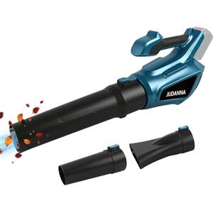 JUDANNA Soffiatore per foglie a batteria Makita da 18 V, soffiatore elettrico con motore senza spazzole e interruttore turbo, 3 marce fino a 60 m/s, flusso d'aria 936 m³/h, aspiratore per giardino e prato