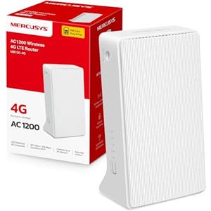 Mercusys TP-Link MB130-4G Cat4 AC1200Mbps Router 4G LTE Wireless Dual-Band, Router WiFi con Sim, Porta LAN/WAN, Modem 4G Sim, Senza Configurazione, Antenne Interne, VPN, Porte Antenna Esterna