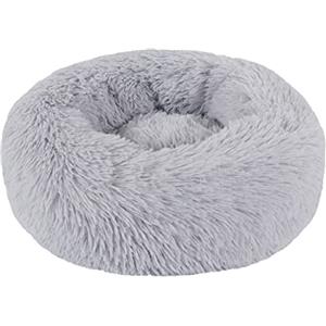 BVAGSS Soft Cuscini Letti Letto per Animali Rotondo Caldo Morbido soffice Peluche Sleeping Sofa per Gatti e Cani XH034 (Diameter:40cm, Light Grey)