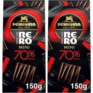 PERUGINA NERO Mini 70% Cioccolatini Fondenti, Sacchetto 150g (Confezione da 2)