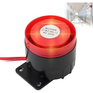 Aivane Sirena Esterna 220V 120dB, Allarme Antifurto Casa per Sistema di Sicurezza Allarme Domestica ad Alto Decibel con Segnalazione Luminosa Rossa Cicalino Adatto, Proteggi la Sicurezza Della Tua Casa