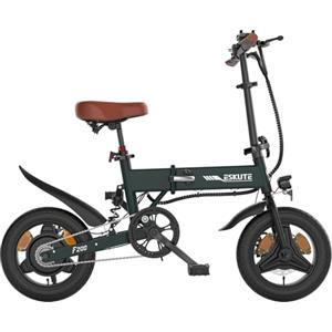 ESKUTE F200 Bicicletta Elettrica Pieghevole 14", Bici Elettrica 36V 7.8Ah con Display LCD, Velocità Max 25km/h, Sella Ergonomica, Autonomia Fino a 50KM, Ebike per Adulti da Città,Verde