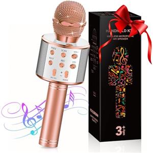 GeschenPark Microfono Karaoke per Bambini, Giocattolo e Regalo - Regalo Portatile Karaoke Microfono, Giocattoli per Bambini 3-12 Anni Regalo Bambina 4-10 Regali di Natale Bambini