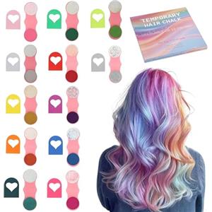 vaolmlop Gessetti Colorati Per Capelli,12 Pezzi Lavabile Spray Colorante Per Capelli,Lacca Colorata, Colore Temporaneo, Regali Di Natale Per Bambini, Regali Per Bambine Di 5-15 Anni