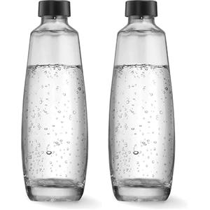Sodastream Bottiglia in vetro da 1 Litro ideale per realizzare acqua frizzante compatibile solo con gasatore Duo (Confezione da 2)