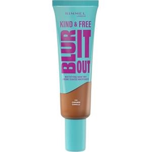 Rimmel London Kind & Free BLUR IT OUT Fondotinta Opacizzante, 510, Cinnamon, Controllo effetto lucido per tutto il giorno, Make-up dal finish matte leggero, 30 ml