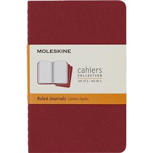 Moleskine Set 3 quaderni a righe - Pocket - Copertina rossa