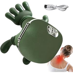 Generico Massaggiatore Schiena E Collo Elettrico Con 3 Livelli Di Intensità E 2 Di Calore,Massaggiatore Cervicale 4D A Mano Bionica, Massaggio Profondo Per Muscoli Tesi, Allevia Dolori E Affaticamento