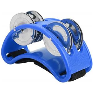 RiToEasysports Tamburello a pedale con doppia per accessorio compagno di tamburo per scatola di cajon(Blu) accessori da gioco Accessori Per Prestazioni