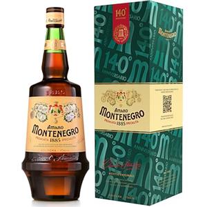 Amaro Montenegro 70cl Special Pack - Edizione 140º Anniversario. Liquore digestivo ottenuto da 40 erbe aromatiche. 23% vol.