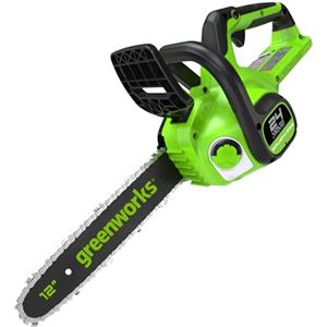 Greenworks GD24CS30 Motosega a Batteria con Motore Brushless, Lunghezza Barra 30cm, Velocità Catena 7,8m/s, Auto-Lubrificante, Anti Contraccolpi, SENZA Batteria 24V e Caricabatterie